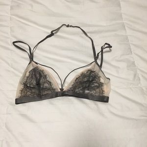 Top shop sheer lace halter bralette size 6